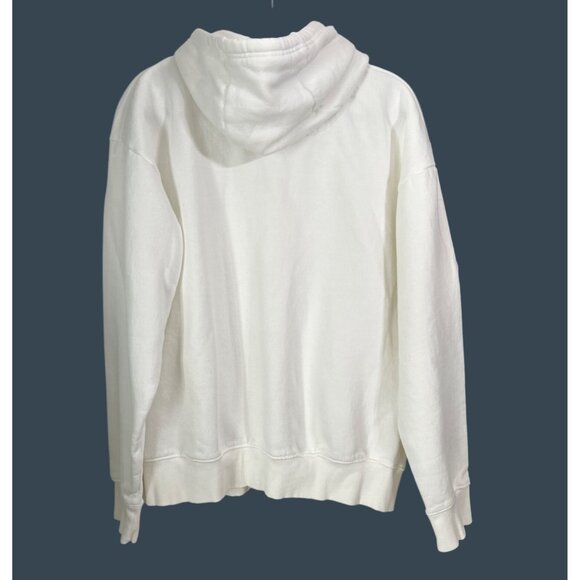 D&F White Hoodie with Front Pocket & Hooded Design Size XL - Picture 5 of 10